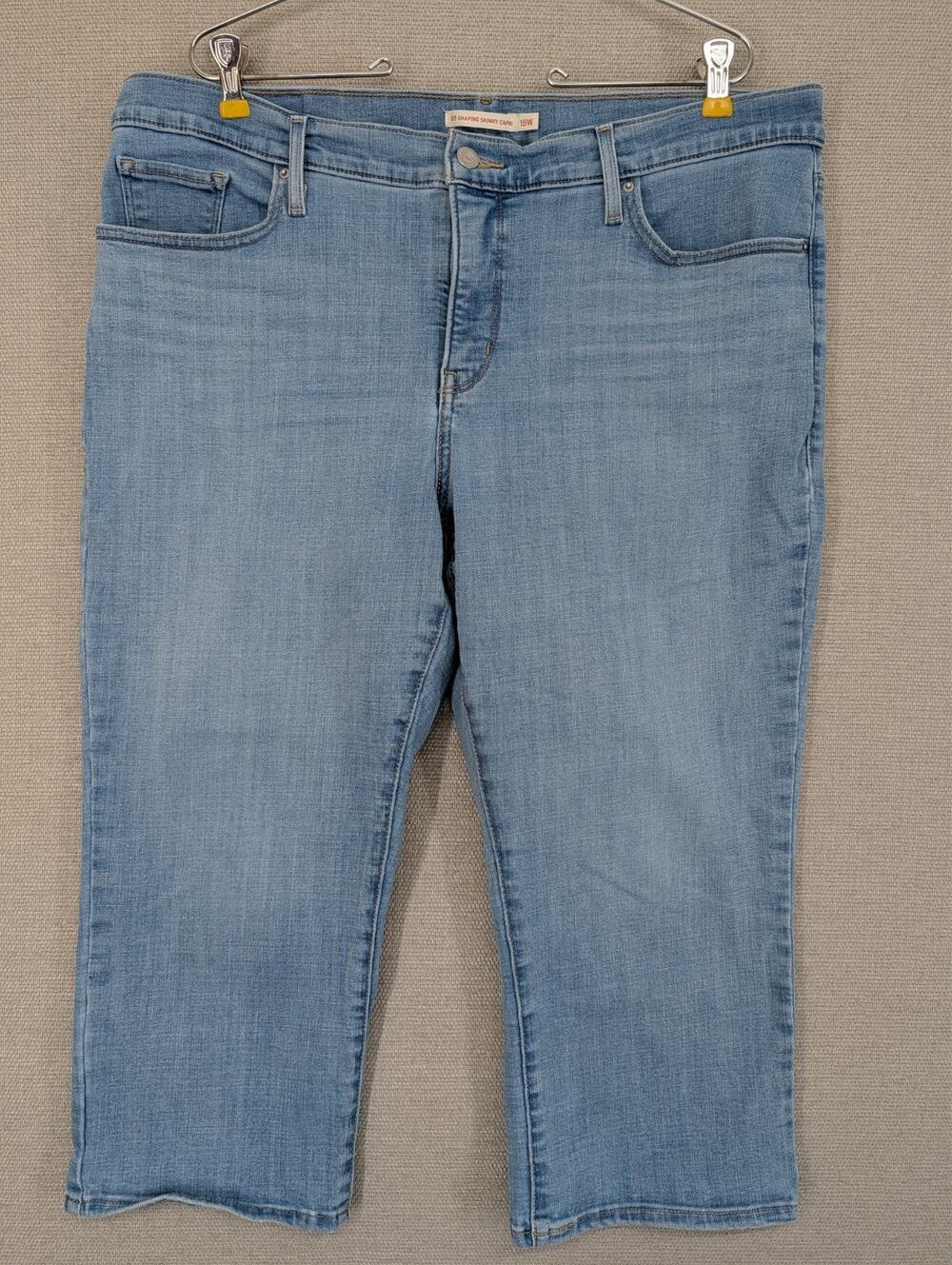 Levi 311 Shaping Skinny Capri Blue Jeans 18W Stretch -0726G101